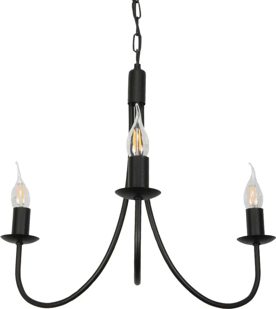 Suspension bougeoir noir LUMEN : le luminaire rétro sans entretien