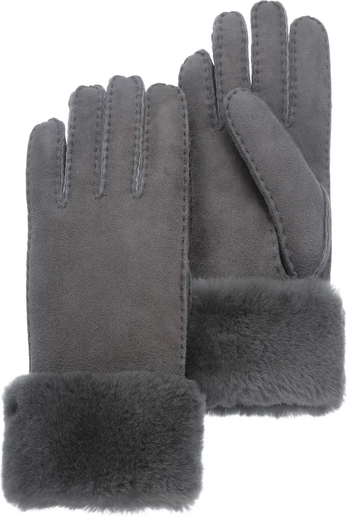 Gants Pearlwood en daim et fourrure d'agneau avec enveloppe thermique