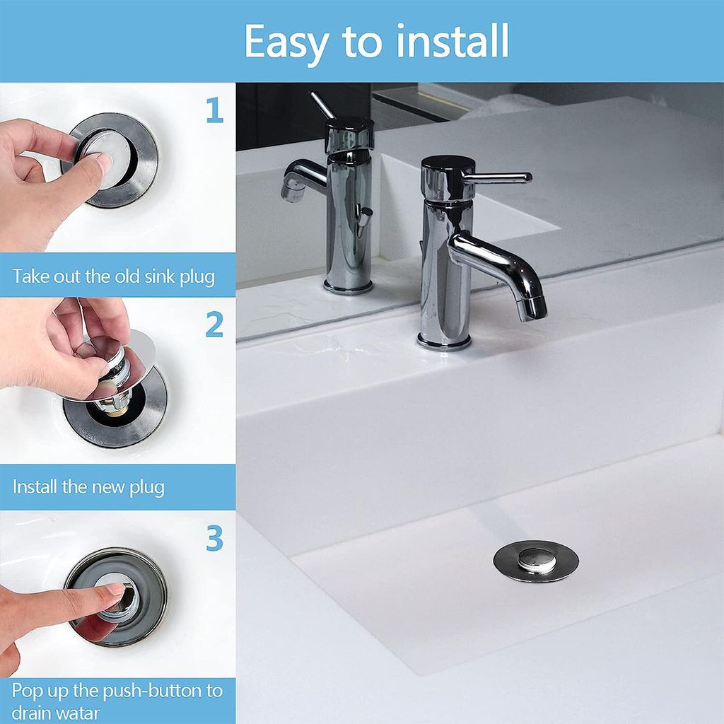 Accessori per il bagno scarico del lavabo tappo del lavandino scanalato scarico