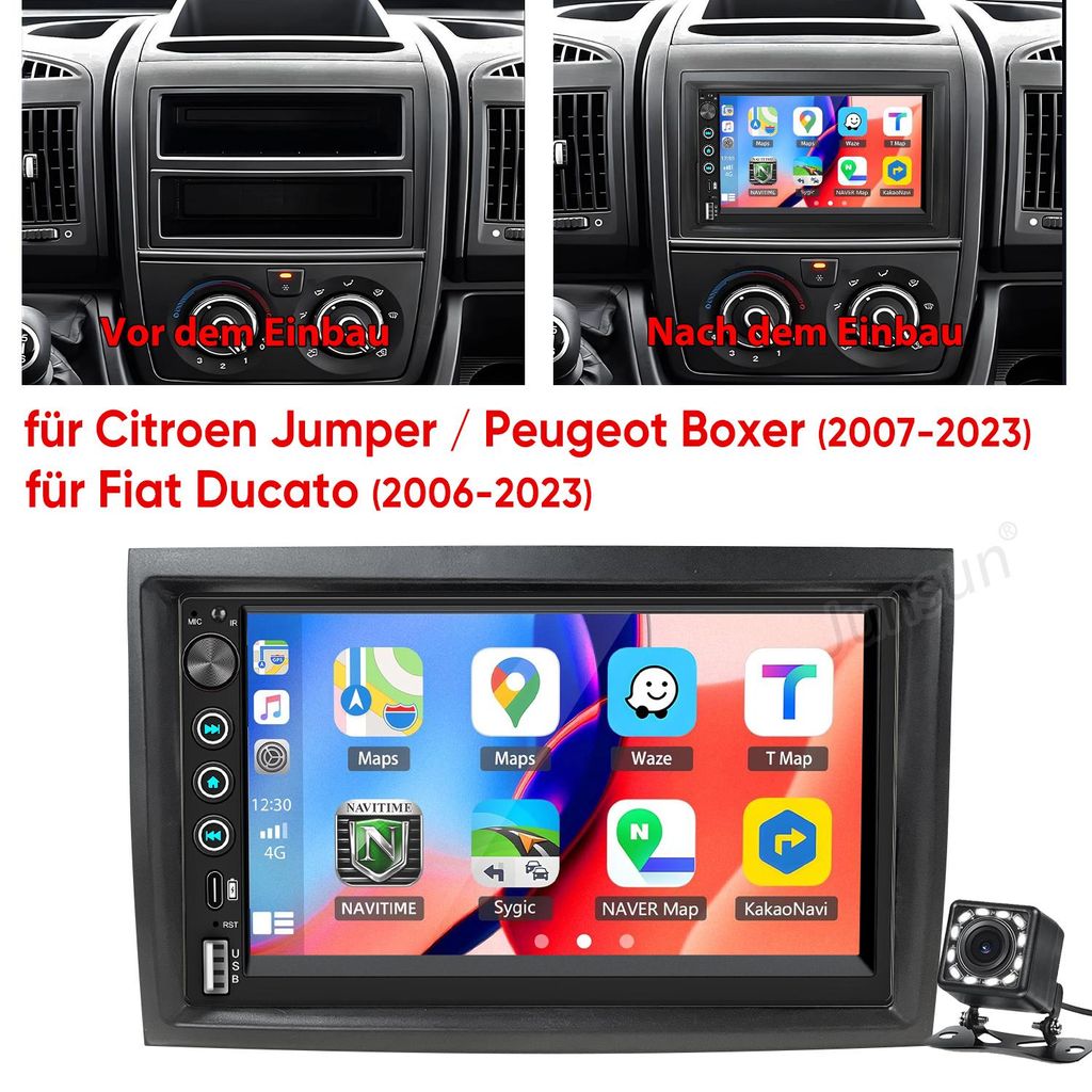 7-inch HD-touchscreen voor 2-DIN inbouw – compatibel met Productafbeelding 