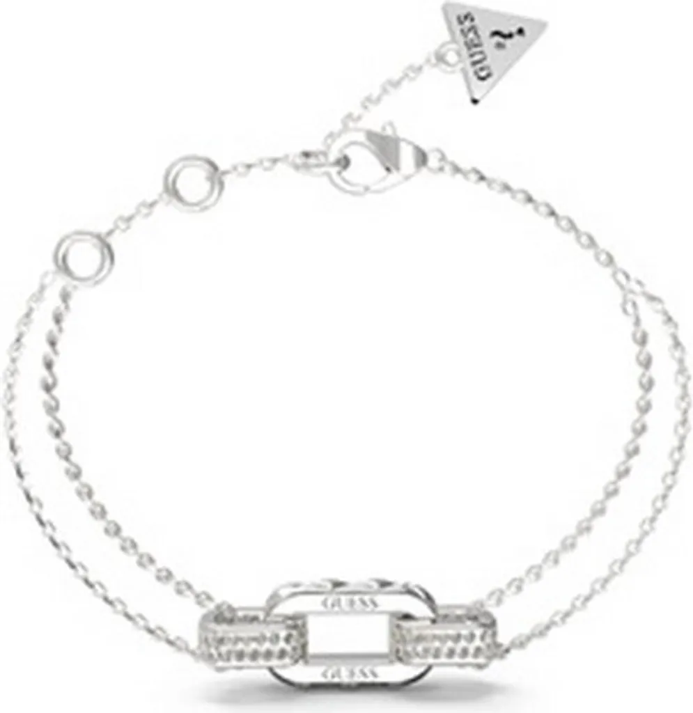 Gourmette Guess pour femme en acier rhodié chaîne ajustable