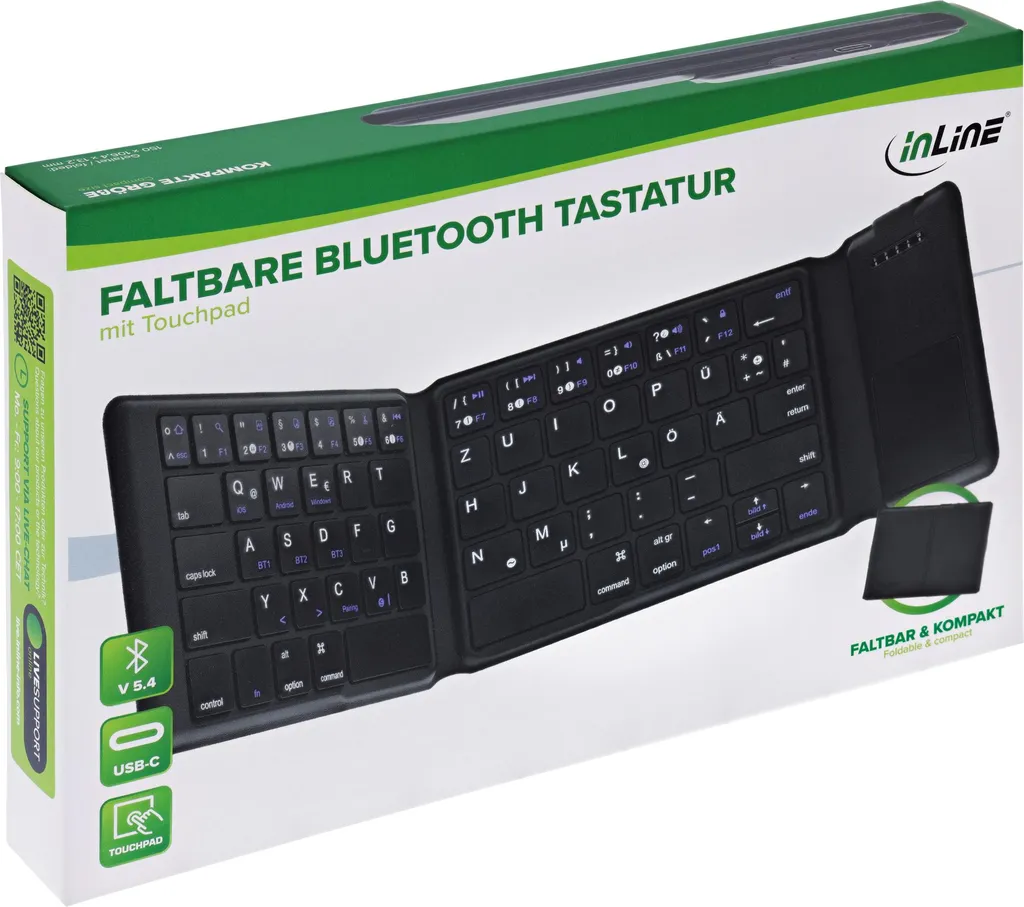 Clavier Bluetooth pliable InLine pour écrire partout sans s'encombrer