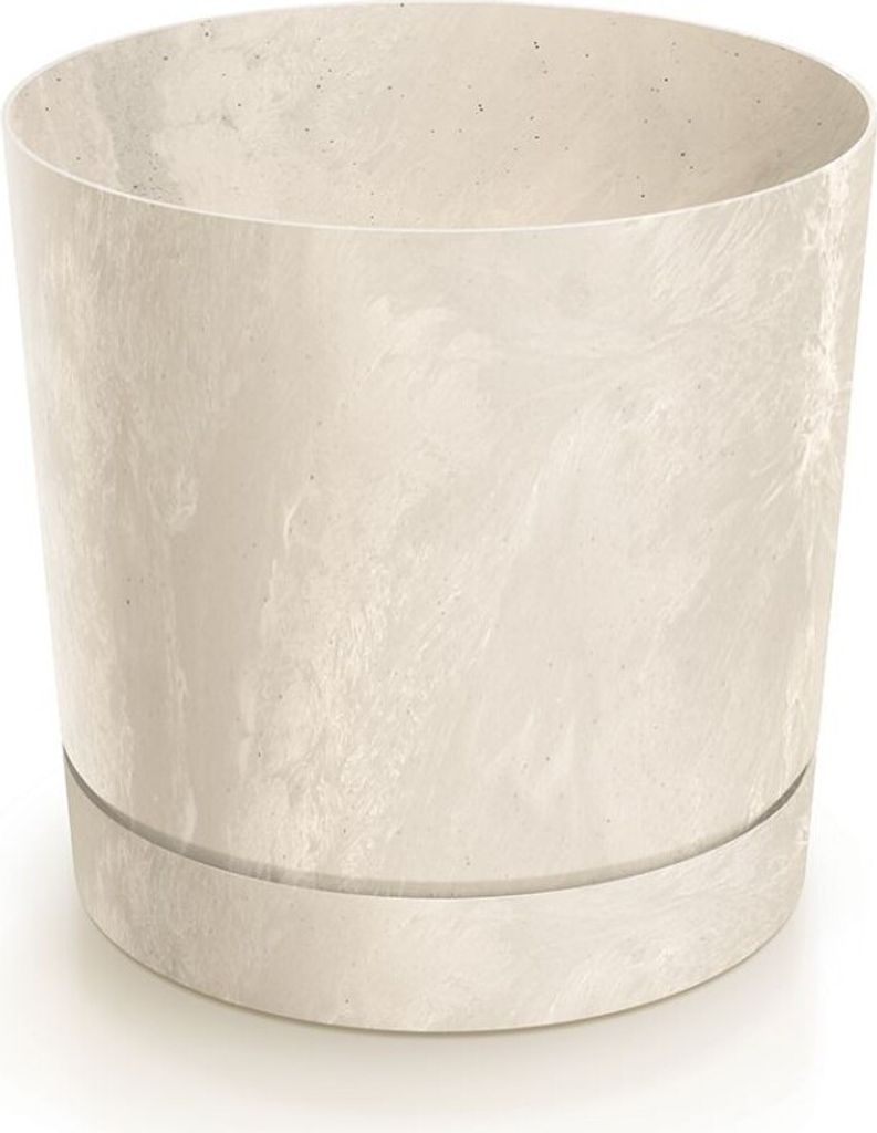Pot de fleurs TUBOS P BETON EFFECT crème mat 10,8 cm Image du produit 