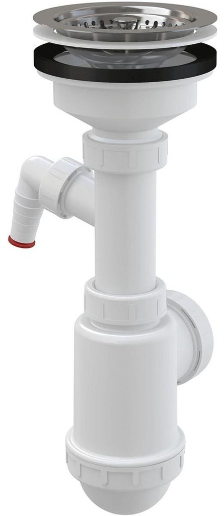 Alcadrain Spülbeckensiphon mit einem Edelstahlgitter DN 115 Produktbild 