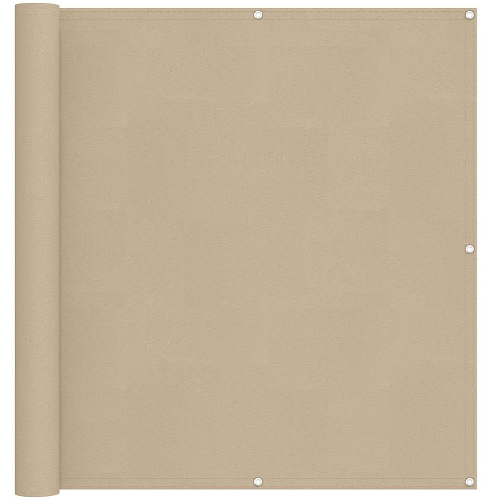 vidaXL Balkonsichtschutz Beige 110 x 200 cm Oxford-Stoff