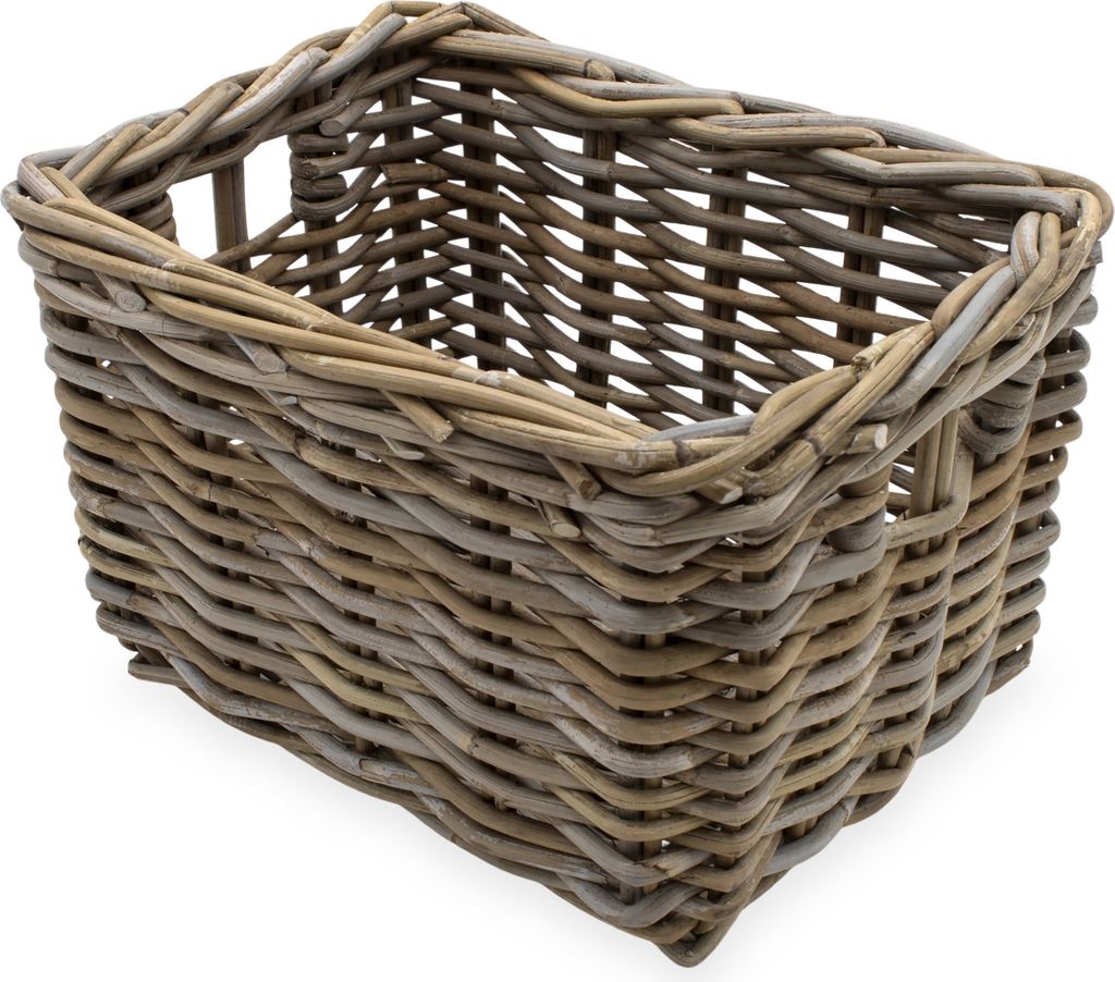 Rotin Panier de Rangement avec Intervention - ca. 34x24x20 Image du produit 