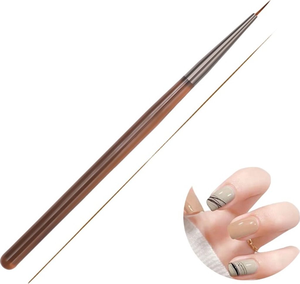INF Brauner Farbverlauf Nail Art Pinsel Stift für Acryl & Gel Modell 8