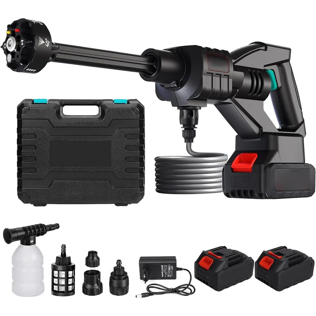Nettoyeur haute pression portable 6-en-1 avec batterie pour extérieur