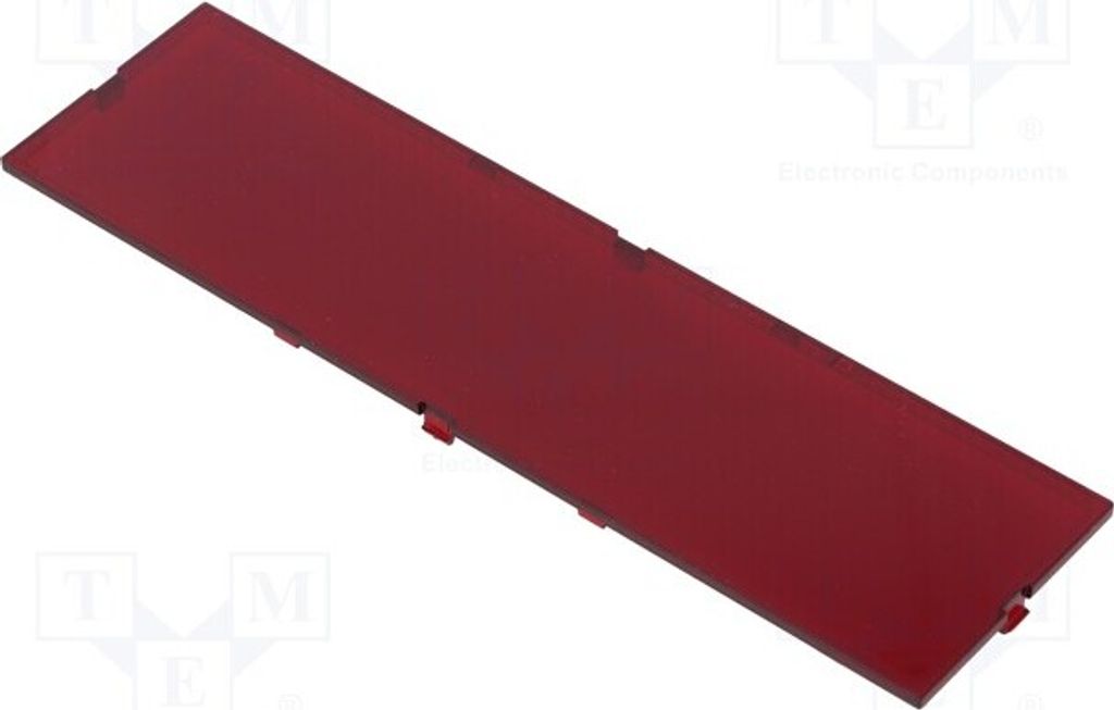 1x ohne Rahmen,mit rot halbtransparent P05090821F Zubehör für Gehäuse auf DIN-Sc