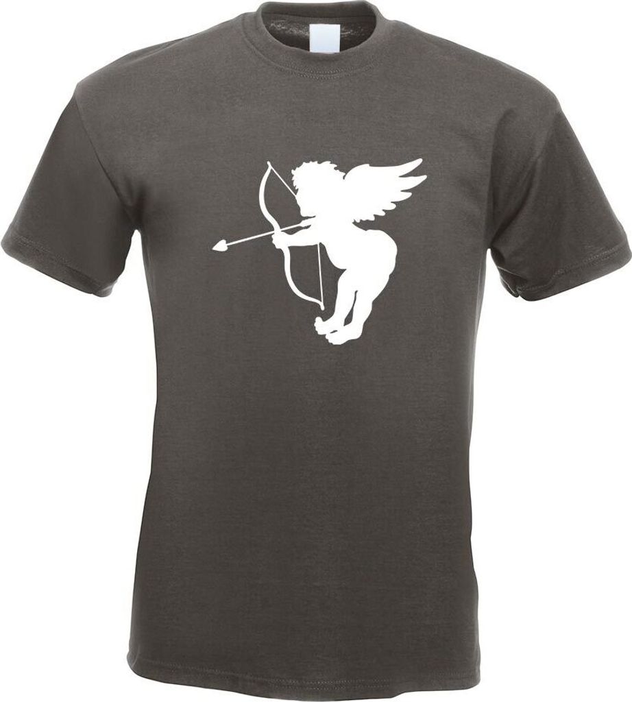 Kiwistar - T-Shirt - Graphit - Engel - Liebesengel - Amor Motiv Bedruckt Funshirt Design Print - mit Motiv Bedruckt - Funshirt Design - Sport - Fre...