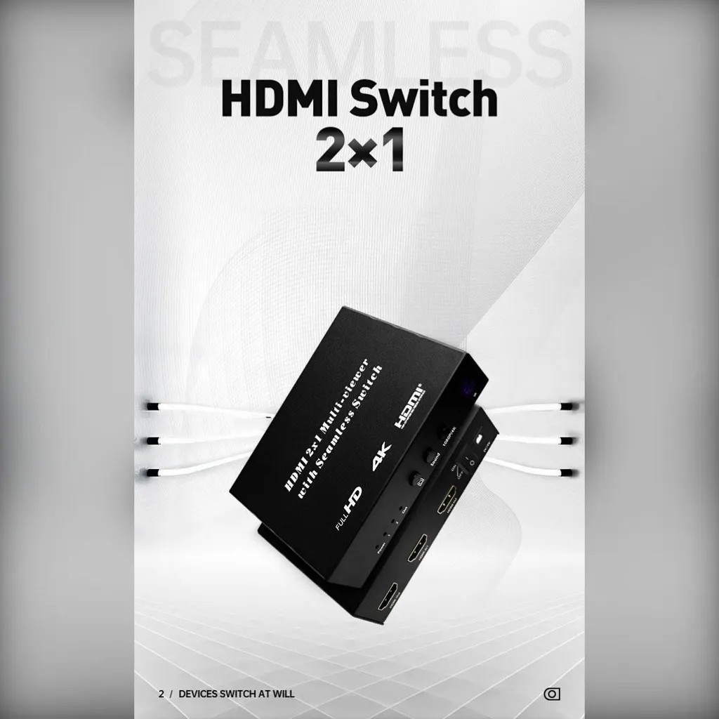 Répartiteur HDMI 4K UHD Boîtier Aluminium avec Télécommande Infrarouge - 3