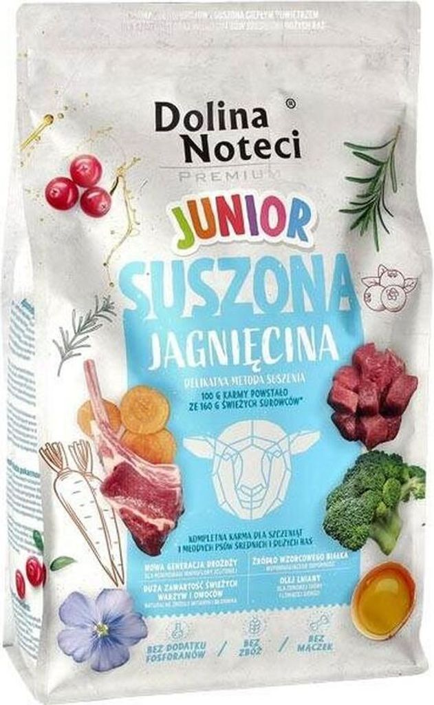 Dolina Noteci Premium Junior Lamm 4 kg – Trockenfutter für Welpen/Hunde