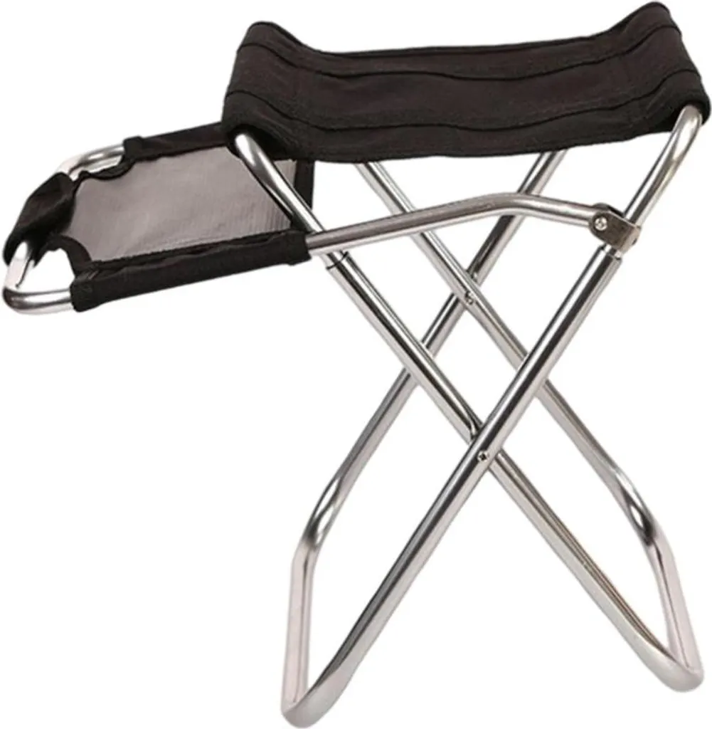 Chaise de camping portable et tabouret de pêcheur pliable pour extérieur