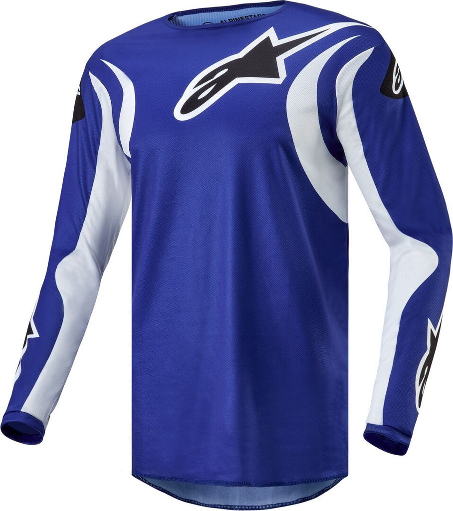 Alpinestars Fluid Lucent Motocross Jersey, dunkelblau/weiß, XL