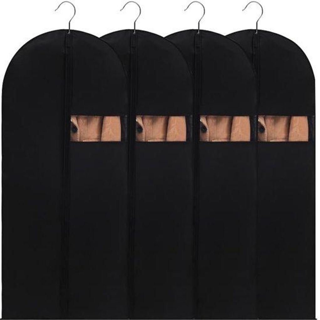 Vierfach Reisebeutel in Schwarz, 60 x 120 cm, mit Reißverschluss, falten Sie zusammen, Staubsauger und Staubsaugschutz, praktische Aufbewahrungsbox