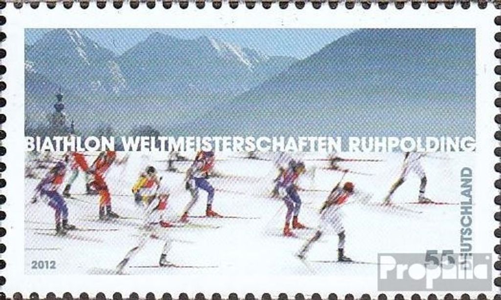Briefmarken BRD (BR.Deutschland) 2012 Mi 2912 (kompl.Ausg.) postfrisch Biathlon-WM in Ruhpolding