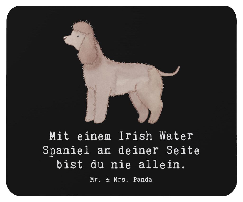 Mr. & Mrs. Panda Mouse Pad Irish Water Spaniel Begleiter - Schwarz - Geschenk, Hunderassen, Hunderasse, Hundepflege, Jagdhund, Freund fürs Leben, ...