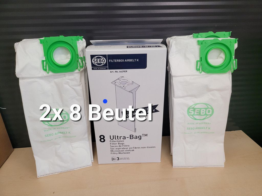 2x Filterbox 6629ER für SEBO Airbelt K1 Onyx, K1 ECO 1200, K1 Lemon, K1 Hunter grün, K1 Hunter rot, K1 ECO 700, K1 Parquet, K1 Family