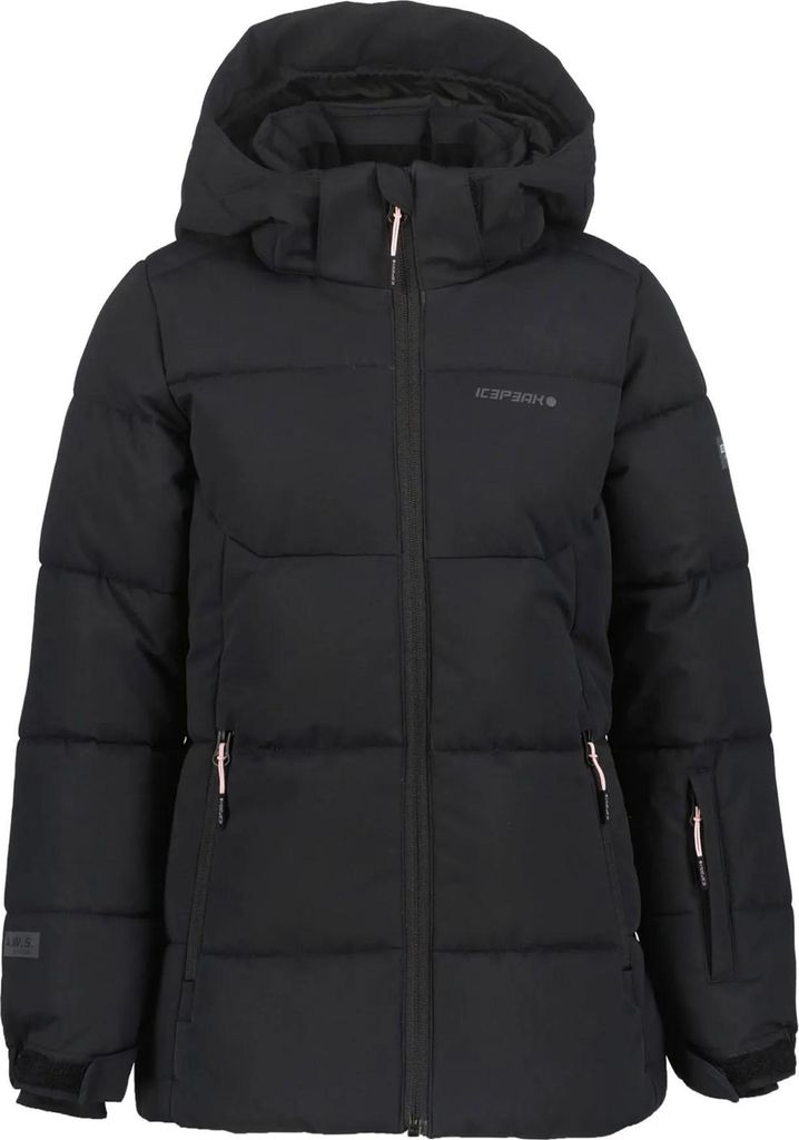 Icepeak Loris Winterjacke für Mädchen mit Kapuze und Schneefang, Farbe:Black, Kinder Größen:152