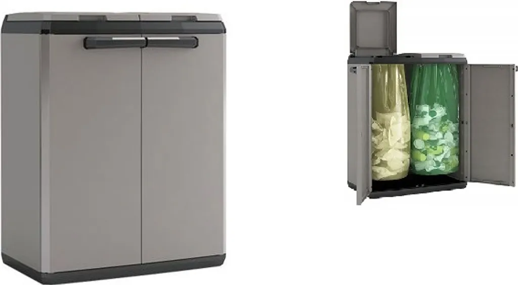 Armoire de recyclage Keter Split double ouverture - Capacité 220L - 9