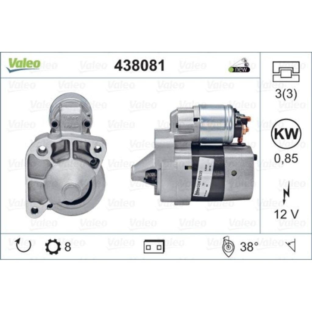 Starter VALEO 438081 VALEO ORIGINS NEW für NISSAN RENAULT