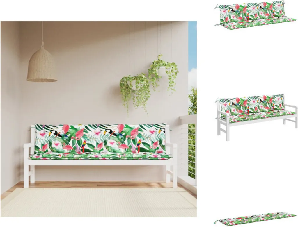 Cuscini Seduta per Panca Giardino 200x50x7 cm Impermeabili vidaXL