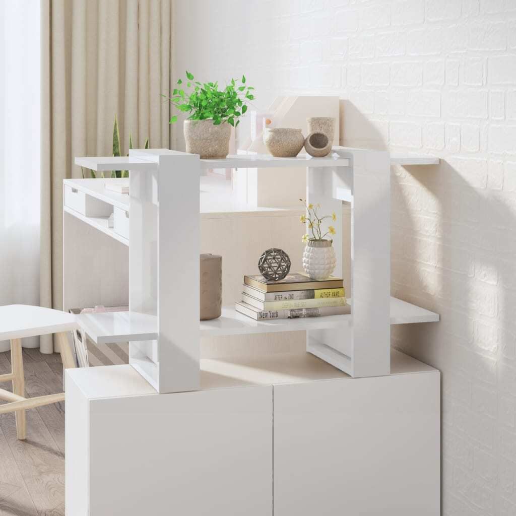 "2026 Promotion" Bücherregal - Standregal - Aktenregal - Hochglanz-Weiß 80x30x51 cm - - Wohnzimmerschrank CC27545