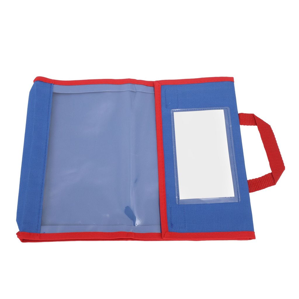 Kid Book Pouch,Clear Pocket Book Pouch,Book Pouch with Handle,Kid Classroom Book Pouch,Reading Book Pouch,Homework Book Pouch