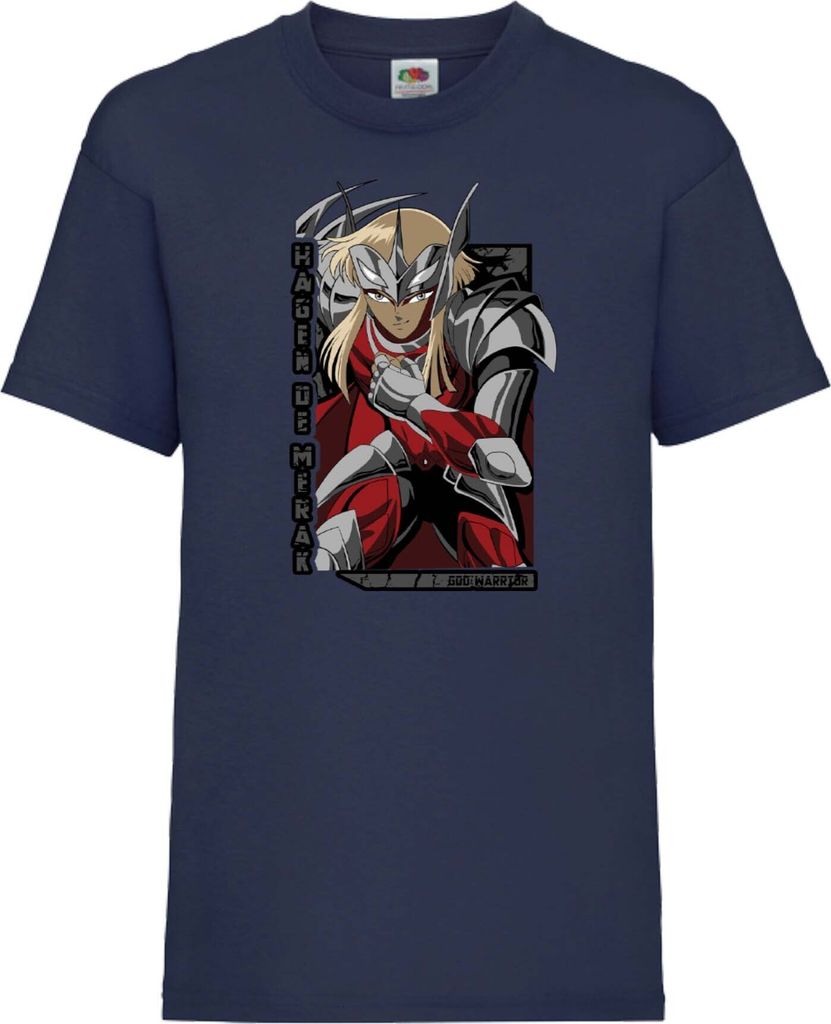 Kinder T-Shirt Saint Anime Seiya Knights Of The Zodiac Merak Beta Hagen, 9-11 Jahr - 140 / Orange