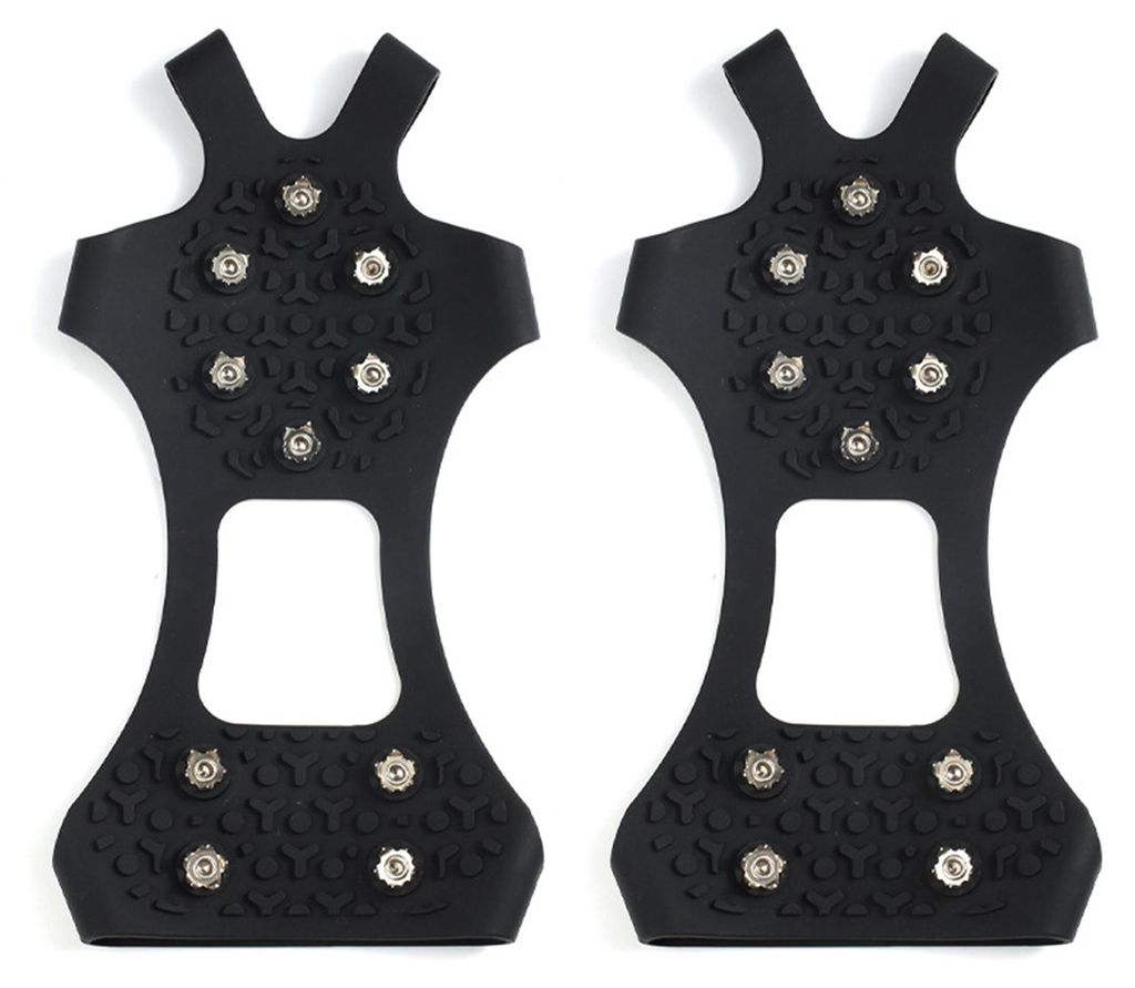 1 Paar Steigeisen mit 10 Spikes für Damen und Herren im Winter, für Wanderungen auf Eis und Schnee, rutschfeste Schuhe und Stiefel