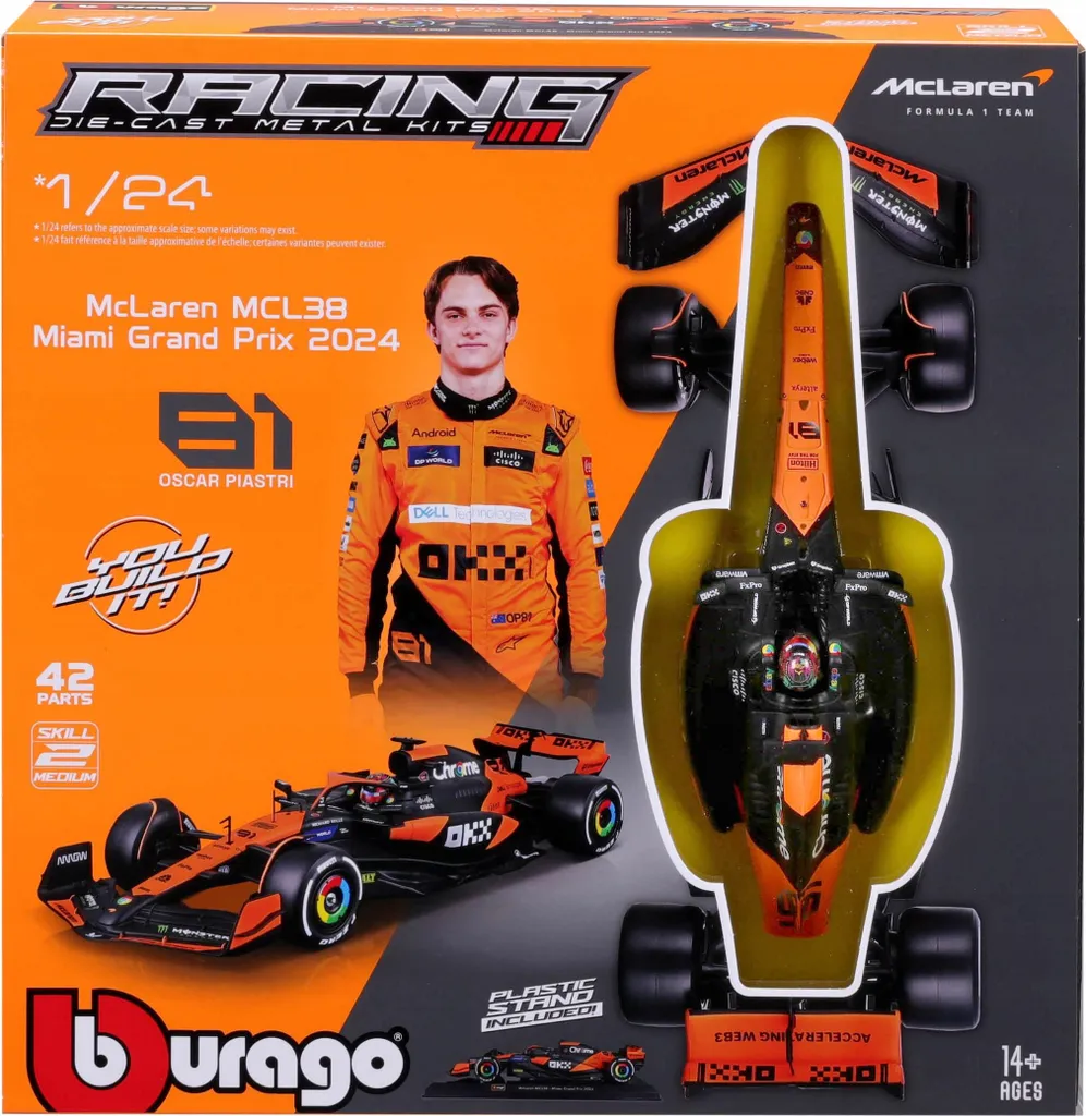 Bburago 28505 Voiture Miniature Orange 1/24 - Modèle réduit 14 ans+