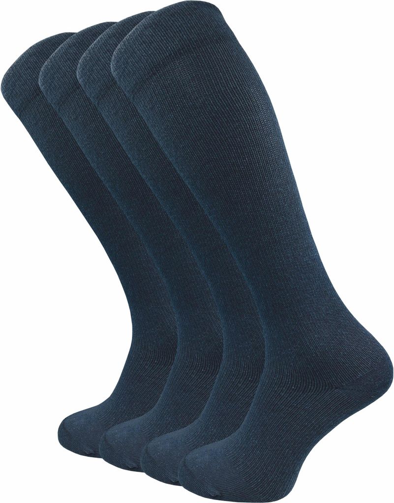 Gawilo Kompressionsstrümpfe zum Reisen, Sport & lange Sitzen | Venenfreundlich | Damen & Herren (4 Paar), Blau / 47 - 50