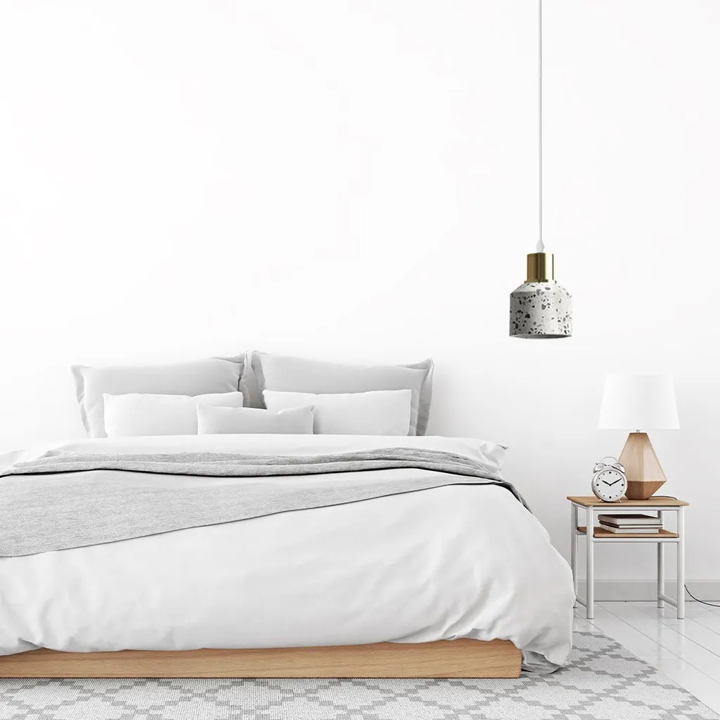 Suspension Blanche Lastri White Métal Toolight Design Épuré E27