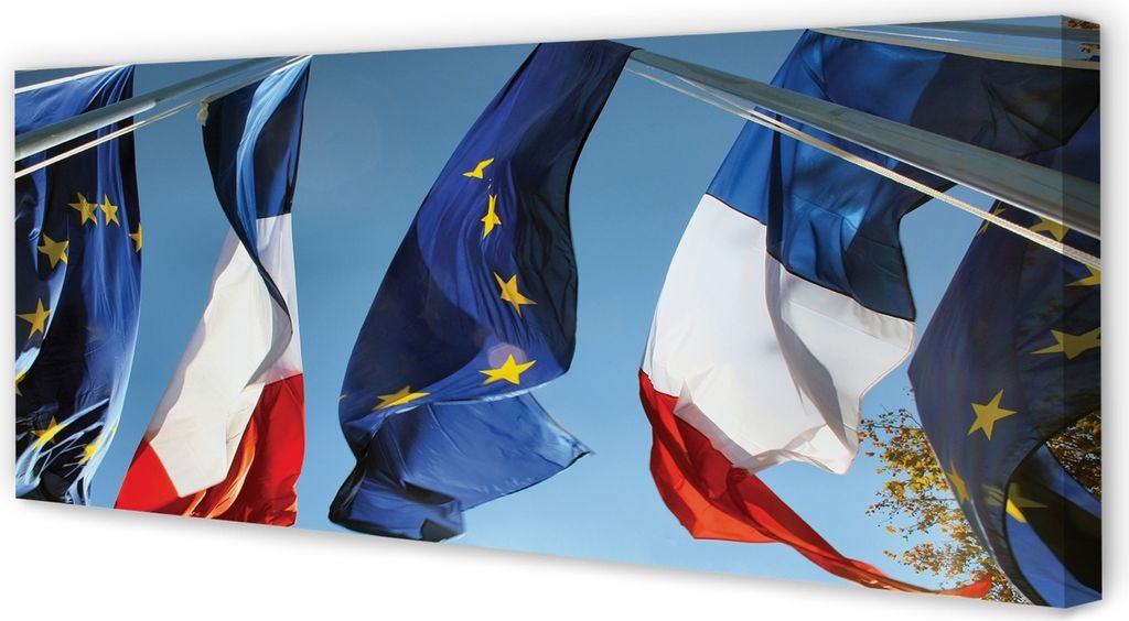 Leinwandbild 125x50 Wandkunst Flaggen