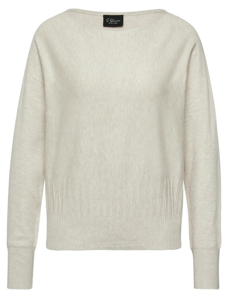 s.Oliver Damen Strickpullover Feinstrick U-Boot-Ausschnitt Regular Fit mit Strukturmuster