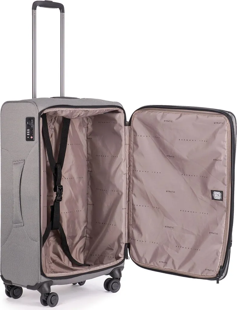 Valise Stratic Bendigo Light + 72cm avec trolley Silver gris léger