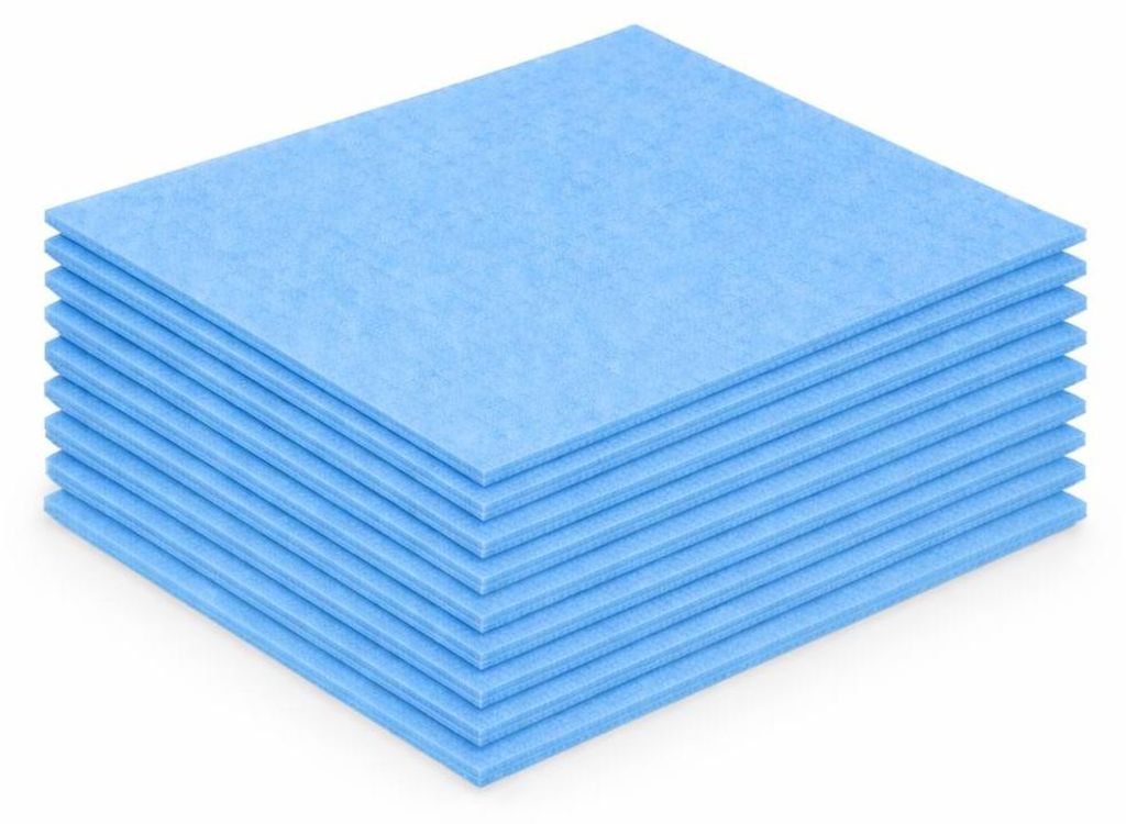 10er Set Schwammtücher Blau- Spültücher extrem saugstark - Putztücher - Wischtücher Allzweck Reinigungstuch - Schwammtuch für Küche Haushalt...
