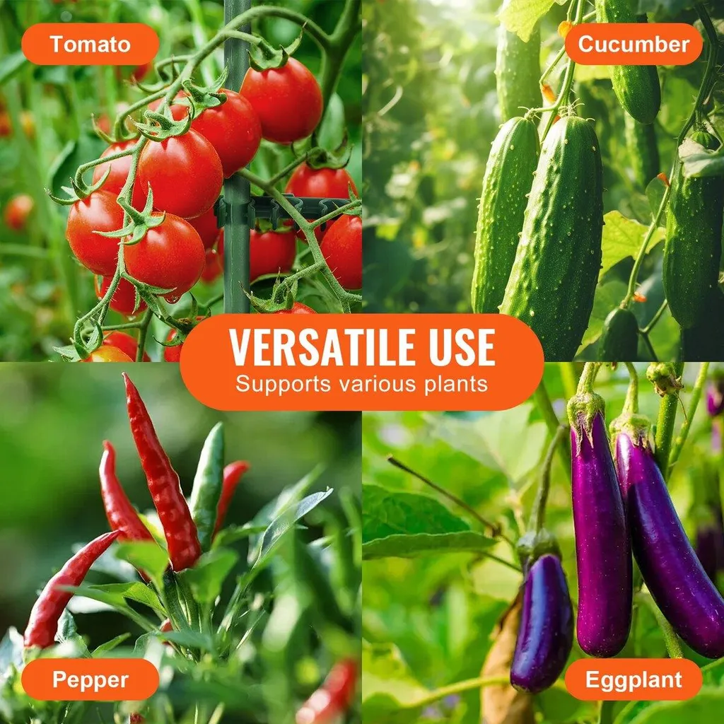 Supports pour Plants de Tomates 122 cm - Kit de 6 Tuteurs Verticaux XL - 6