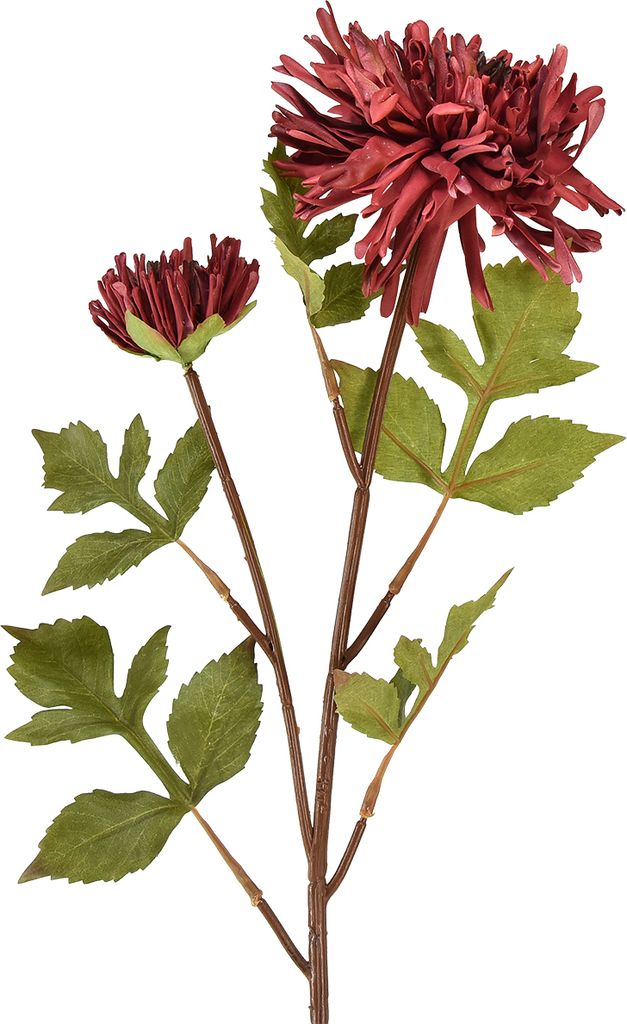 Künstliche Chrysantheme Burgund 70cm Kunstblume Dekoration