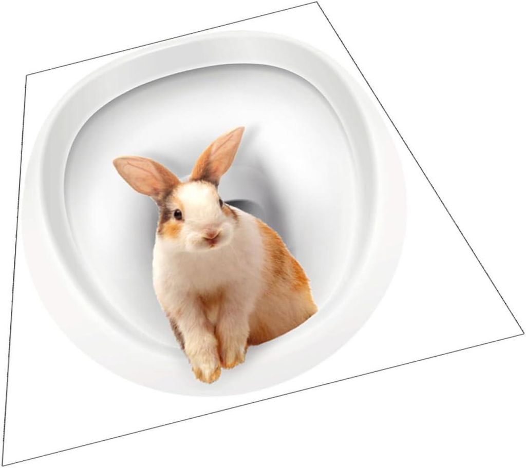 Eleganter 3D-Toilettenaufkleber, einfach anzubringen, Innendekoration, 20 x 25 cm