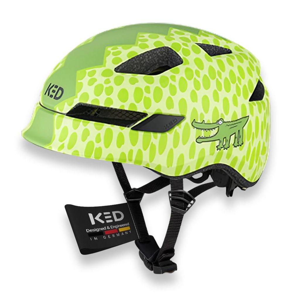 KED Kinder - Fahrradhelm POP II Lite, Krokodil