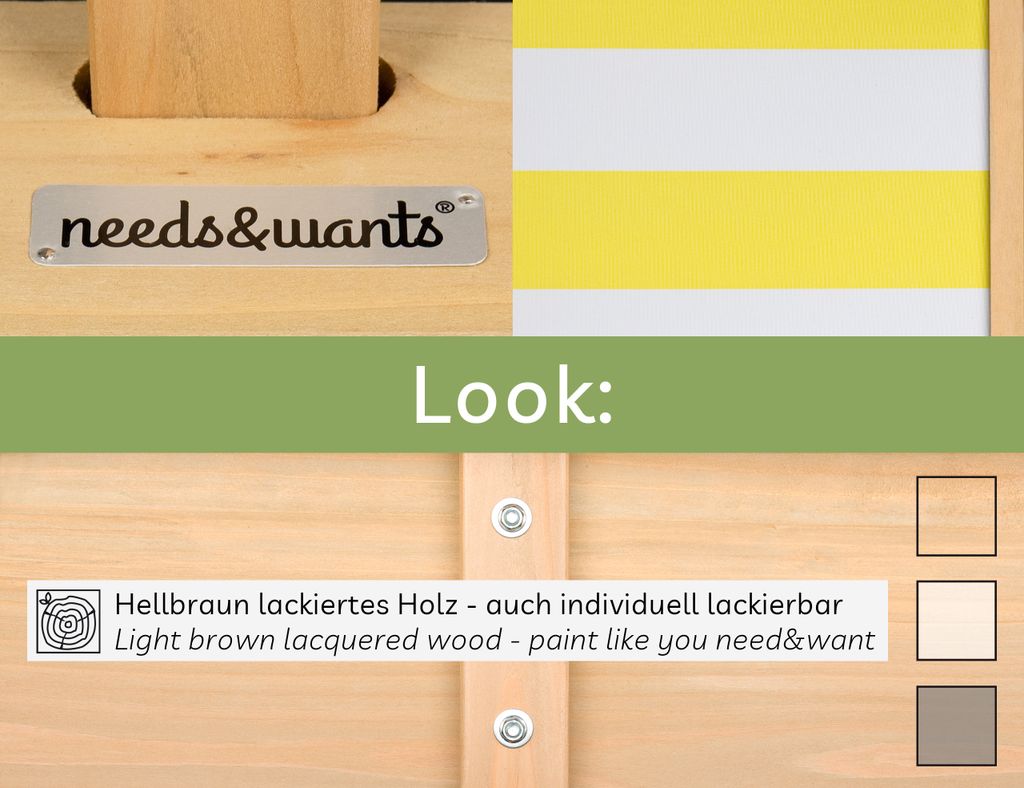 needs&wants® Sandkasten mit Dach Sitzbank und Boden Produktbild 4