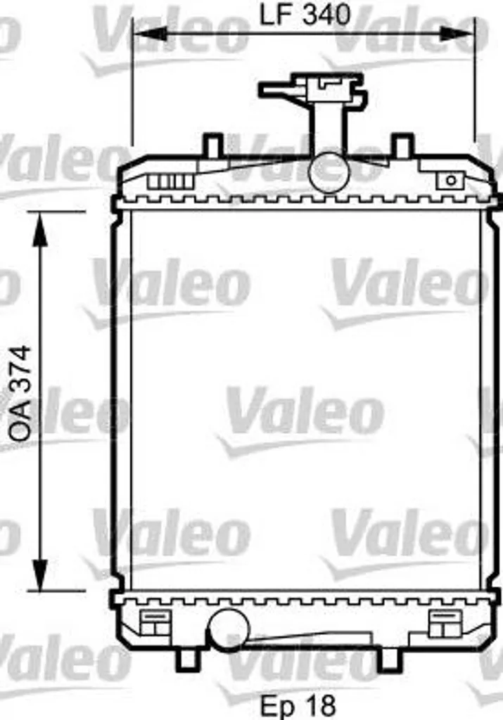 Radiateur Valeo 735072 Haute Performance OE 1330P4 en Aluminium léger