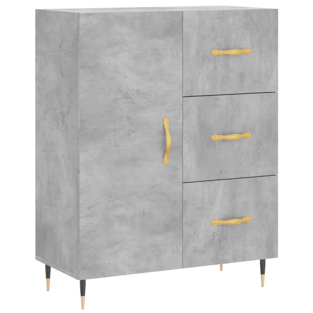 Credenza SYFAX™ Grigio Cemento 69,5x34x90 cm | Mobile Multistrato Robusto