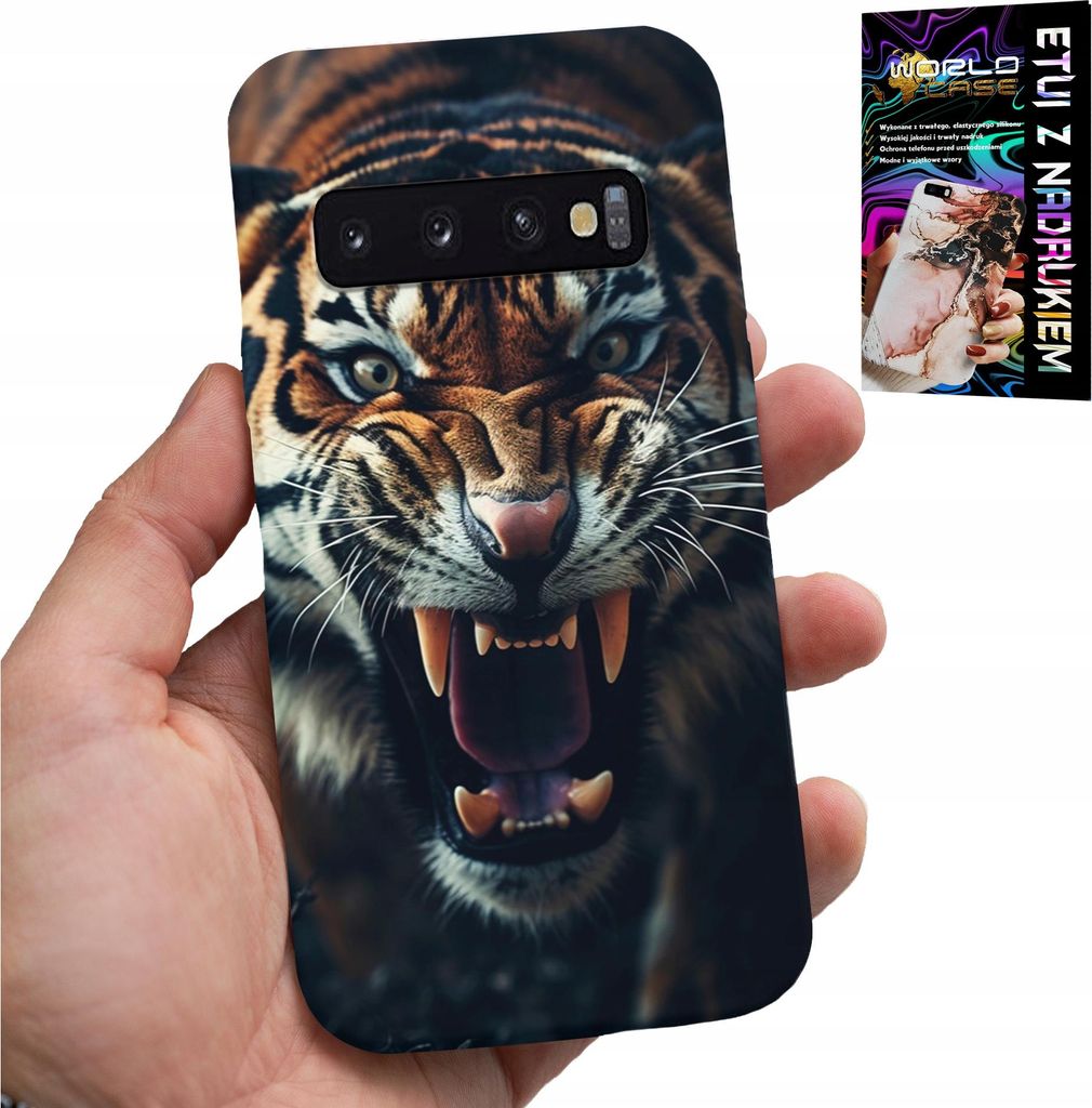 Fall Für Samsung Galaxy S10 - Tiger Löwe Safari Tier Zurück Designs