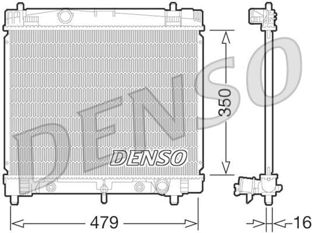 Radiateur moteur pour remplacer OE 164000M070 sur Toyota Yaris 2005-2011