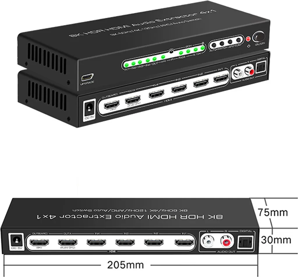 Solution Audio HDMI 4K : Extraire le Son vers Ampli avec Télécommande IR - 2