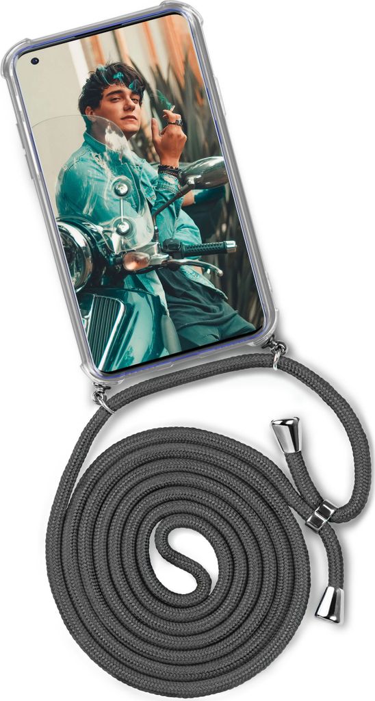 TWIST-Case + TWIST-Cord für OnePlus 8 Pro, Farbe:Cool Elephant (Silber)