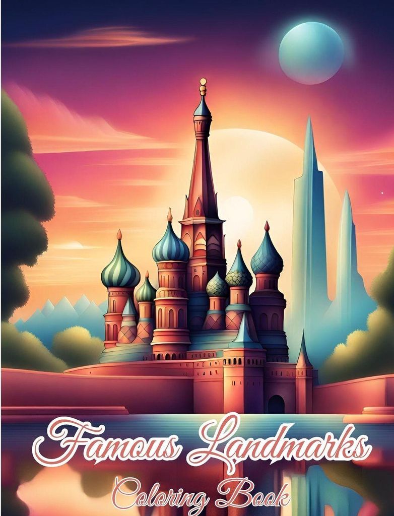 Famous Landmarks Coloring Book For Adults