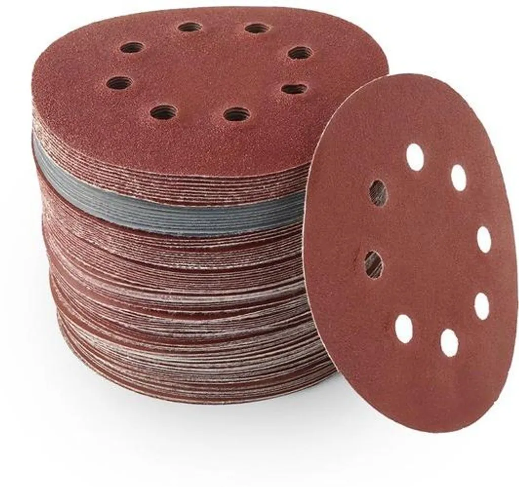 Disques abrasifs 125 mm en oxyde d'aluminium pour ponceuse orbitale